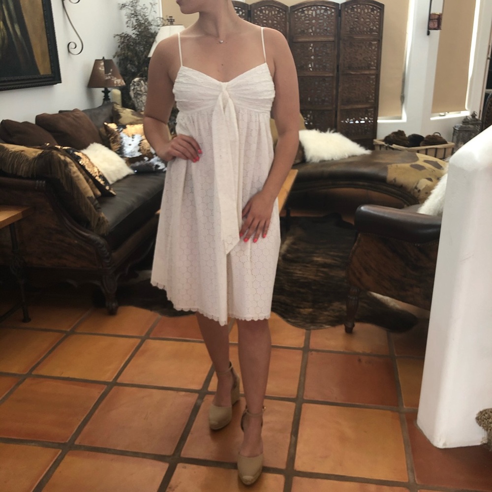 Robert Rodriguez Empire Eyelet Babydoll Dress